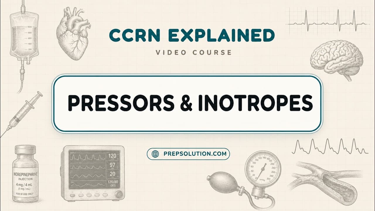 Pressors & Inotropes by Receptor — a full CCRN video lesson, free on YouTube
