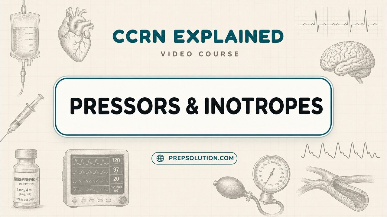 Pressors & Inotropes by Receptor — a full CCRN video lesson, free on YouTube