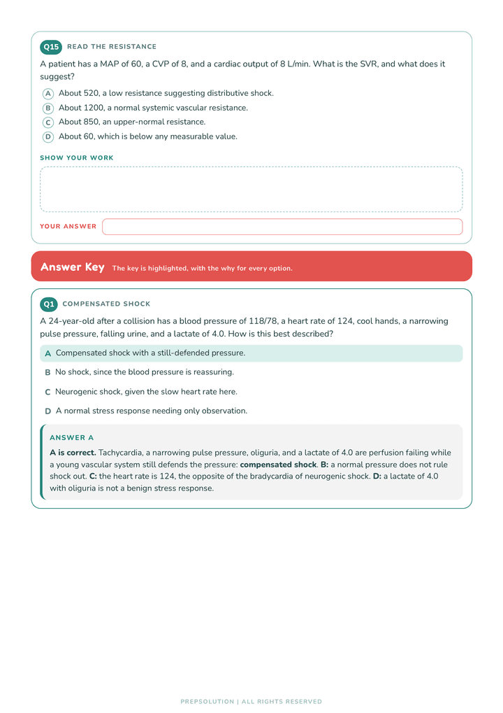Chapter 1, page 45: practice questions with every answer option explained