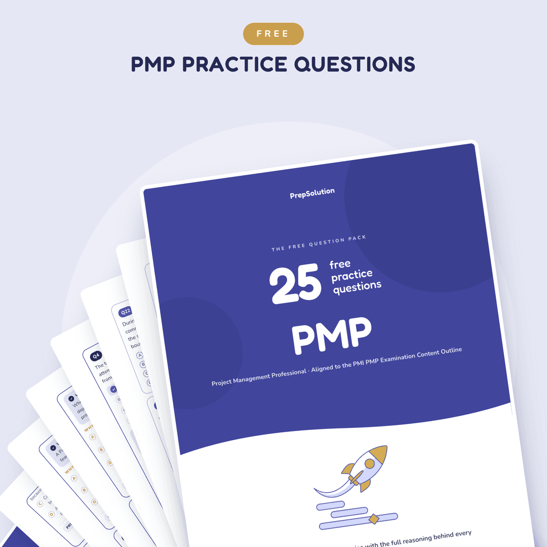 PMP free question pack — 25 free practice questions PDF by PrepSolution