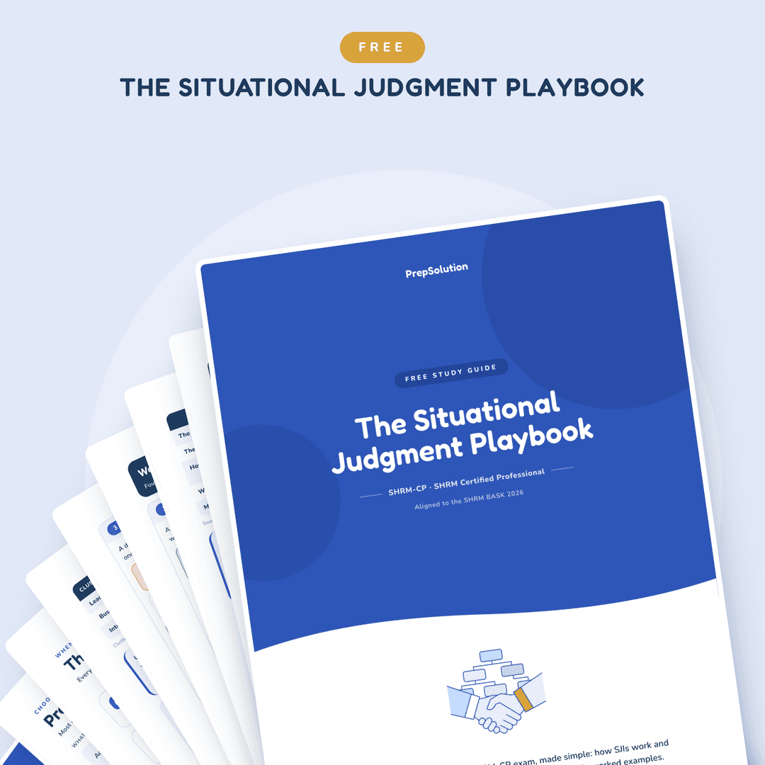 SHRM-CP situational judgment playbook — free PDF