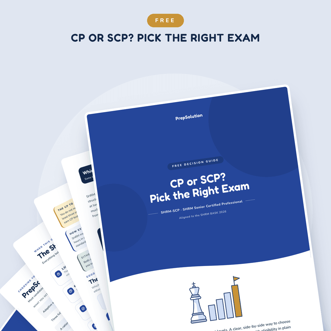 SHRM-CP vs SHRM-SCP decision guide — free PDF