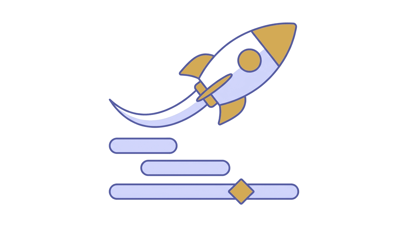 The PrepSolution PMP mark — a rocket lifting off over Gantt bars